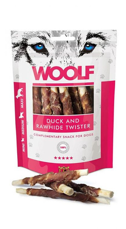 WOOLF przysmak PIES 100g DUCK&RAWHIDE TWISTER
