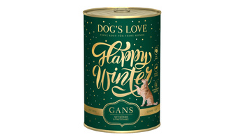 DOG'S LOVE Happy Winter – gęsina z dynią, pasternakiem i żurawiną (400g)