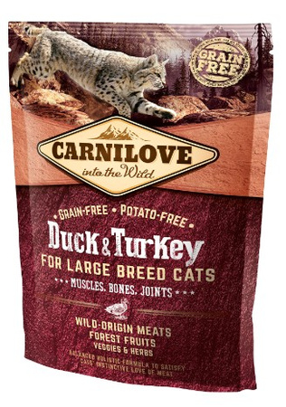 Carnilove Cat Duck & Turkey for Large Breed - kaczka i indyk 400g