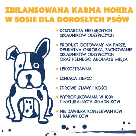 Karma mokra dla psa TEO Junior bogata w drób 415 g