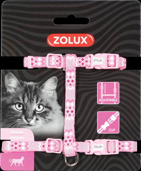 Zolux Szelki dla kota nylonowe regulowane ETHNIC kol. różowy