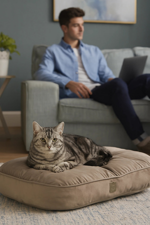 Zolux Poducha dla kota ze zdejmowana poszewką CHAMBORD kol. jasny brąz