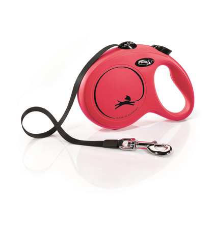 FLEXI Smycz automatyczna dla psa NEW CLASSIC L 5 m taśma czerwona