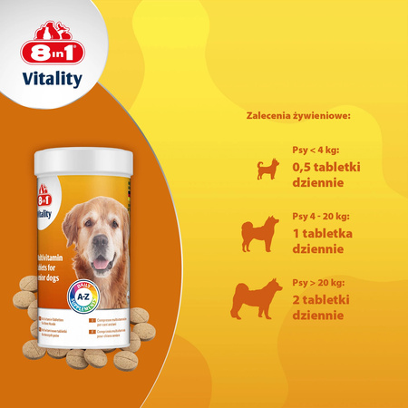 8in1 Vitality Multiwitaminy dla starszych psów 70tb