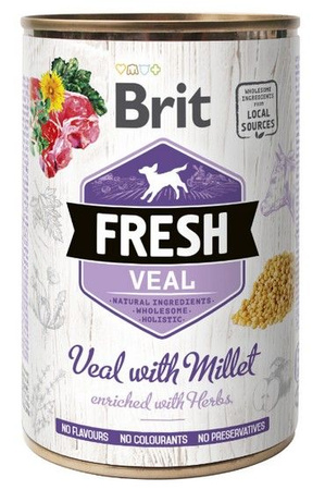 Brit Fresh Dog Veal with Millet puszka 400g