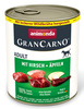 Animonda GranCarno Original Adult Rind Hirsch Apfel Wołowina, Jeleń + Jabłko puszka 800g
