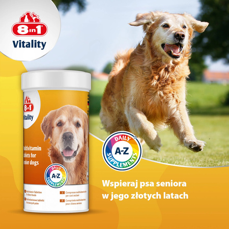 8in1 Vitality Multiwitaminy dla starszych psów 70tb