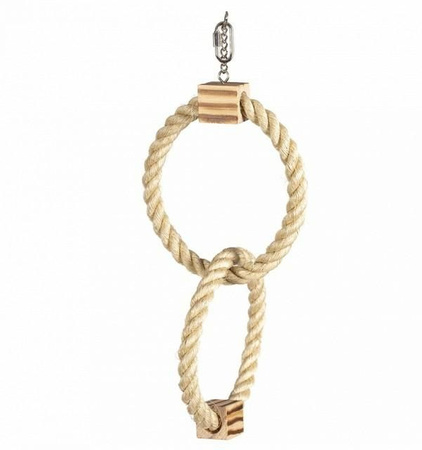 DUVO+ ZABAWKA DLA PTAKÓW PODWÓJNA OBRĘCZ 42cm   11579