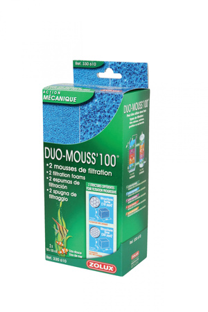 Zolux Wkład filtracyjny gąbka 2 szt. Duo-Mouss 100