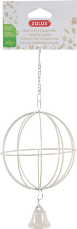 ZOLUX Paśnik na siano metalowa kula do zawieszenia śr. 10 cm kol. beżowy