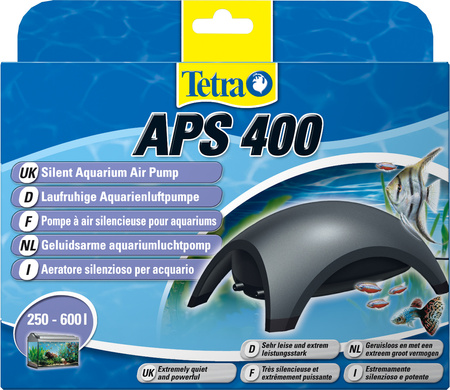 TETRA Aquarium Air Pumps APS 400 pompa napowietrz. czarna 250-600l dwa wyj.