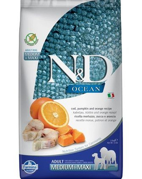 Farmina ND Ocean Codfish, Pumpkin and Orange Adult Medium/Maxi 2,5kg