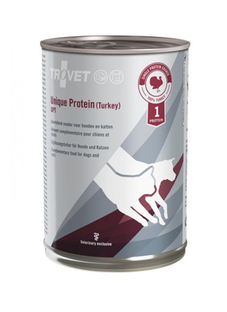 Trovet Unique Protein UPT Indyk dla psa i kota puszka 400g
