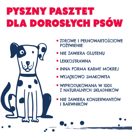 Karma mokra dla psa TEO szalka bogata w wołowinę 300 g