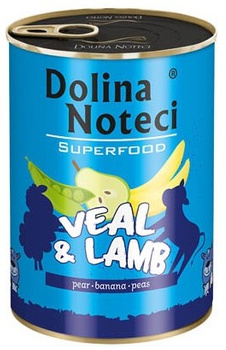 Dolina Noteci Superfood Pies Cielęcina i jagnięcina puszka 400g