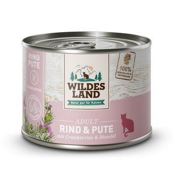 WILDES LAND CAT Classic Rind Pute - wołowina i indyk z żurawiną (200g)