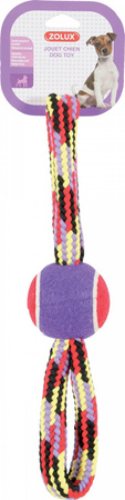 ZOLUX Zabawka sznurowa dla psa z piłką tenisową, ósemka 36 cm
