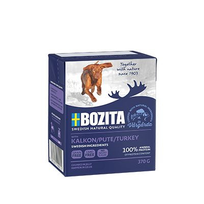 Bozita Dog Tetra Recart z indykiem w galaretce kartonik 370g [termin ważności: 09.2025]