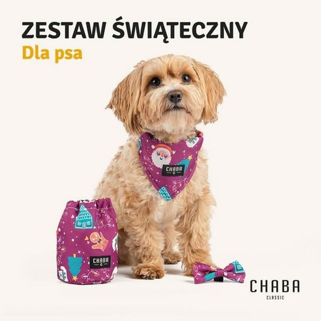 CHABA WOREK ŚWIĄTECZNY NA PREZENTY        BURGUNDOWY