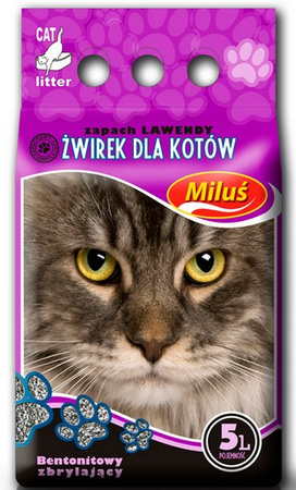 Miluś Lawenda żwir zbrylający bentonitowy 5L