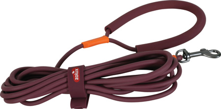 ZOLUX Smycz okrągła dla psa silikonowa BIVOUAK czerwona 5m