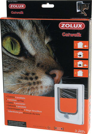 Zolux Drzwiczki dla kota do drzwi drewnianych białe