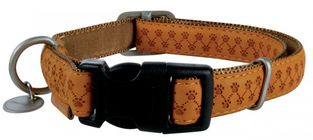 ZOLUX Obroża dla psa regulowana Mac Leather L 25mm - kol. żółty