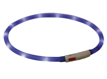 Trixie Opaska LED USB silikonowa XS-XL 70/1cm królewski niebieski