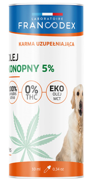 FRANCODEX PL Olej konopny CBD dla psów i kotów bez THC 5% 10 ml