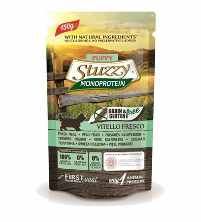 STUZZY PIES sasz.150g MONOPROTEIN  PUPPY  z CIELĘCINĄ /12