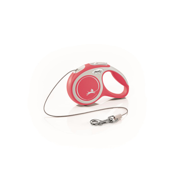 Flexi New Comfort, smycz automatyczna dla psa, czerwona, XS, 3m, linka