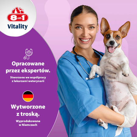 8in1 Vitality Multiwitaminy dla psów małych ras - 70tb