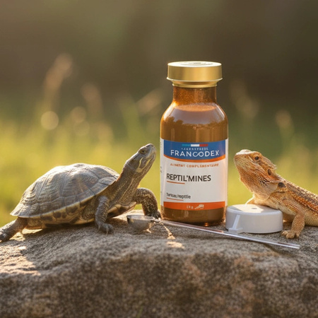 FRANCODEX Witaminy dla żółwi i gadów, wzmacnia szkielet 15 g