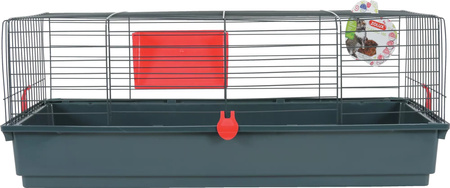 ZOLUX Klatka dla gryzoni i małych ssaków CLASSIC 100 cm szara/czerwona