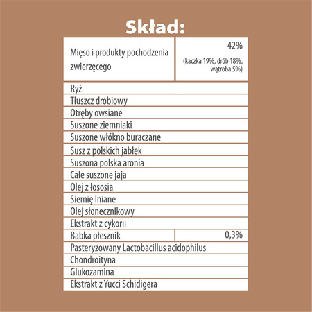 Karma sucha dla psa PUPIL Premium M&L bogata w kaczkę z ziemniakami i jabłkiem 3 kg
