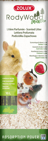 ZOLUX Ściółka trociny RodyWood Fresh zapach truskawkowy 16 l