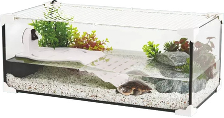 ZOLUX Aquaterrarium dla żółwi wodnych KARAPAS AQUA PRO 60x30x20 cm białe