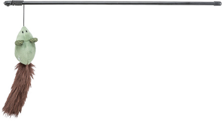 Wędka dla kota, z myszką, plastik/plusz, 46 cm