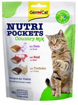 GIMCAT NUTRI POCKETS 150g COUNTRY MIX /10
