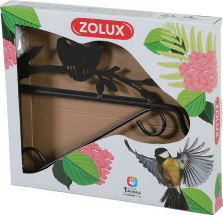 Zolux Uchwyt stalowy ścienny do karmnika dla ptaków - sowa