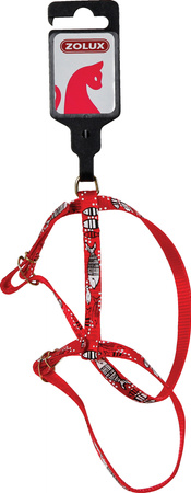 Zolux Szelki dla kota nylonowe SARDINE 10 mm kol. czerwony