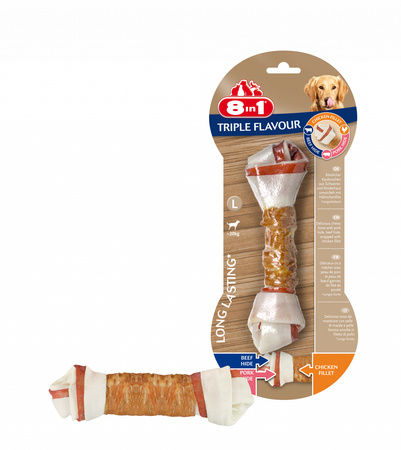 8in1 Przysmak dla psa kość Triple Flavour L 1 szt.