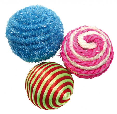 PET NOVA CAT PIŁKI MIX 3szt  4cm /10