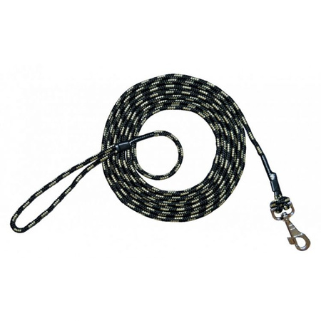 CHABA SMYCZ TRENINGOWA LINKA  8mm/25m     CZARNO/BEŻOWA