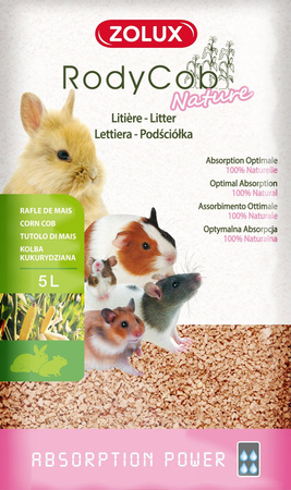 ZOLUX Ściółka dla królika i małych ssaków roślinna RodyCob NATURE 5 l