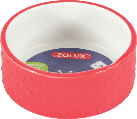 Zolux Miska z kamionki dla gryzonia MARGOT 100 ml kol. czerwony