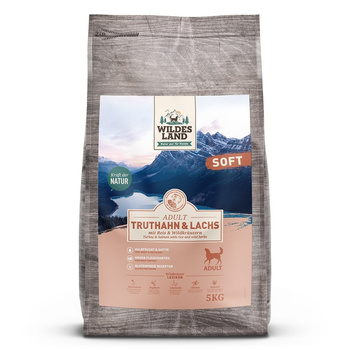 WILDES LAND DOG Soft Truthahn Lachs - indyk i łosoś - półwilgotna karma dla psa (5kg)