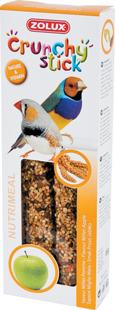 *- ZOLUX Crunchy Stick ptaki egzotyczne proso/jabłko 85 g