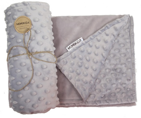 MIMIKO Pets Kocyk Minky-Dot 100x75cm szary