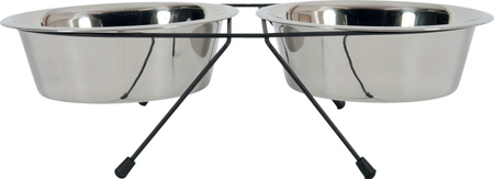 ZOLUX Miski dla psa na stojaku metalowym INOX 2 szt. 1,3 l